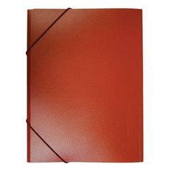 Папка на резинке А4 -PR05RED 0,5 мм красная, корешок 30мм (816782) Бюрократ
