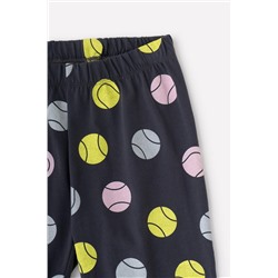 Бриджи для девочки КБ 400424 темно-серый, теннисные мячи к75