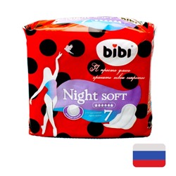 Прокладки "BIBI" Night Soft 7 шт. 6 капель, Россия