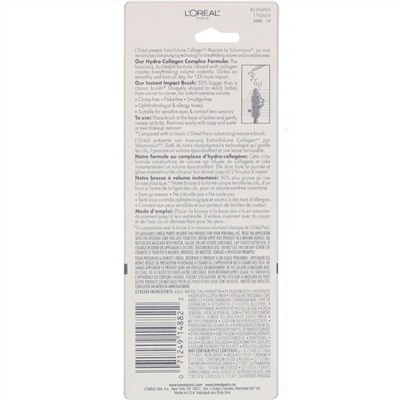 L'Oreal, Voluminous Extra-Volume Collagen, тушь для ресниц с коллагеном для придания объема, оттенок 680 угольно-черный, 10 мл (0,34 жидк. унции)