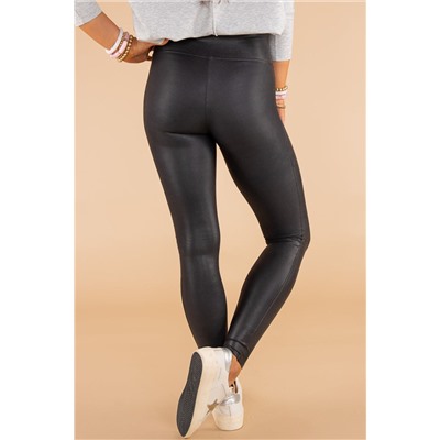 Black Faux Leather Skinny Leggings