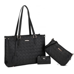 Набор сумок из 4 предметов, арт А90, цвет:чёрный