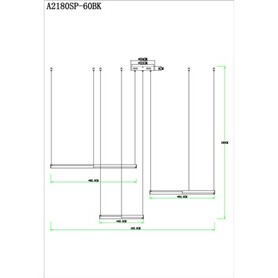 Подвесная люстра Arte Lamp ALFIE A2180SP-60BK