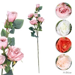 Цветок искусственный Роза 84 см / OH081304 /уп 500/ (Бежевый)
