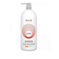 OLLIN CARE Шампунь, сохраняющий цвет и блеск окрашенных волос 1000мл