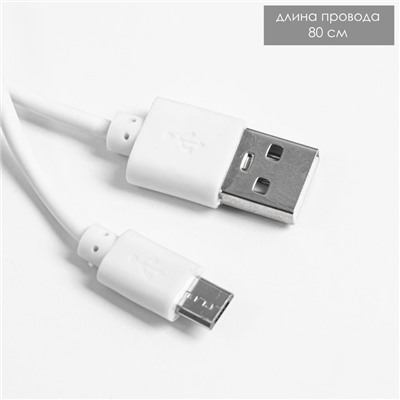 Ночник "Планета" LED USB  белый d.13 см RISALUX