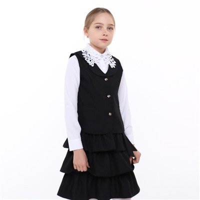 Школьный костюм для девочек, цвет чёрный, рост 122 см