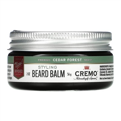 Cremo, Styling Beard Balm, Cedar Forest, 2 oz (56 g)