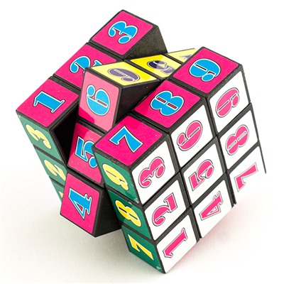 Кубик Рубика с цифрами и буквами 3х3х3, малый