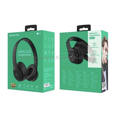 Беспроводные наушники Borofone Wireless Headphones BO4 Black (15)