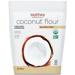 Nutiva, Органическая кокосовая мука, без глютена, 1,36 кг (3 фунта)