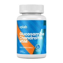 Глюкозамин, Хондроитин, MSM в таблетках VPLab, 90 шт