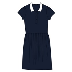 платье 1ДПК4306090; темно-синий77+белый