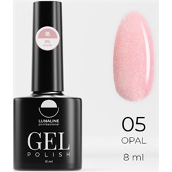 LunaLine Гель-лак Opal т.05 Розовый с персиковым подтонном 8мл