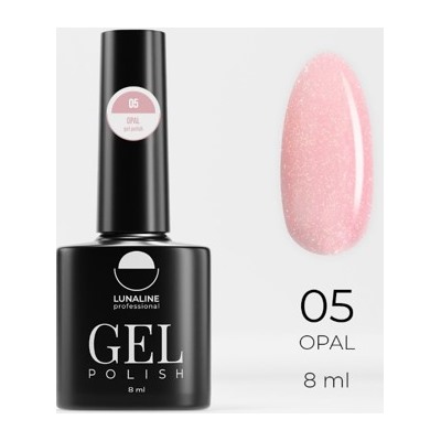 LunaLine Гель-лак Opal т.05 Розовый с персиковым подтонном 8мл