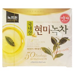 Зеленый чай с коричневым рисом Nokchawon (50 шт), Корея, 60 г Акция