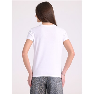 футболка 1ЖДФК2657001; белый / Коллаж из джинсы