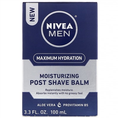 Nivea, Men, максимальное увлажнение, увлажняющий бальзам после бритья, 100 мл (3,3 жидк. унций)