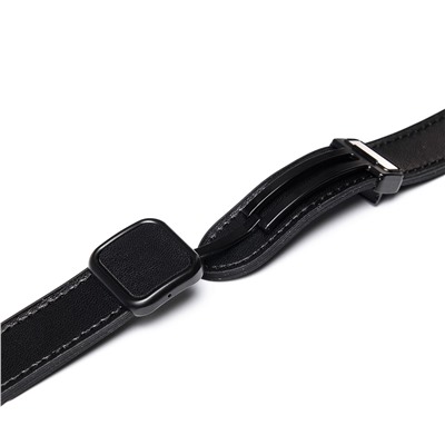 Ремешок - ApW38 Square buckle Apple Watch 38/40/41 mm экокожа (black)