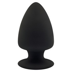 Черная анальная втулка Premium Silicone Plug S - 9 см.