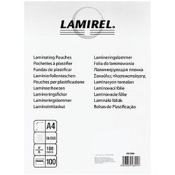 Пленка для ламинирования А4 100 шт 100 мкм LA-78658 Lamirel