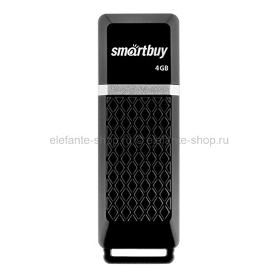 Флеш-накопитель USB 4GB Smart Buy Quartz Black (UM)