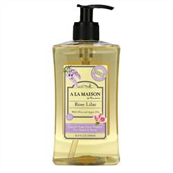 A La Maison de Provence, Жидкое мыло для рук и тела,роза и сирень, 500 мл (16,9 жидк. унции)