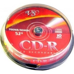 CD-R 700Mb VS 80 минут 52x Shrink 10 шт шпиль VS {Россия}