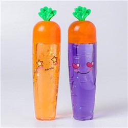 Лизун-слайм цветной с блестками "Морковка"