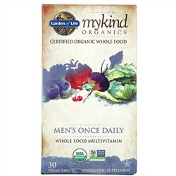 Garden of Life, MyKind Organics, Men's Once Daily, 30 Vegan Tablets