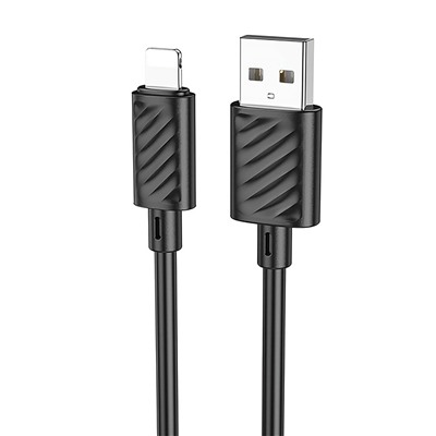 Кабель USB - Apple lightning Hoco X88 (повр.уп.)  100см 2,4A  (black)