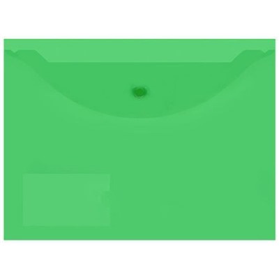 Папка с кнопкой  А4 150мкм с карманом для визиток зеленая PK6515G inФОРМАТ