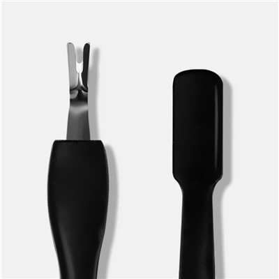 Триммер-пушер, 12 см, покрытие Soft Touch, цвет чёрный