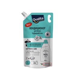 Qualita Кондиционер для белья без запаха с экстрактом хлопка для всех типов белья 1000 мл