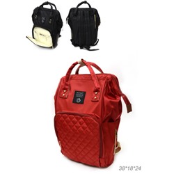 Рюкзак женский для мам, сумка на коляску для прогулок 38x18x24 см / MX-3 / красный