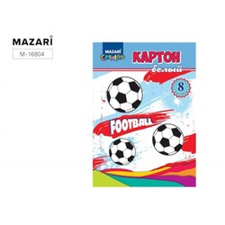 Набор картона белого А4   8л "Футбол" в папке M-16804 Mazari