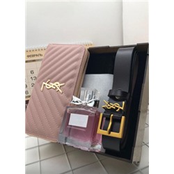 Подарочный набор для женщин ремень, духи, кошелек + коробка #21214685