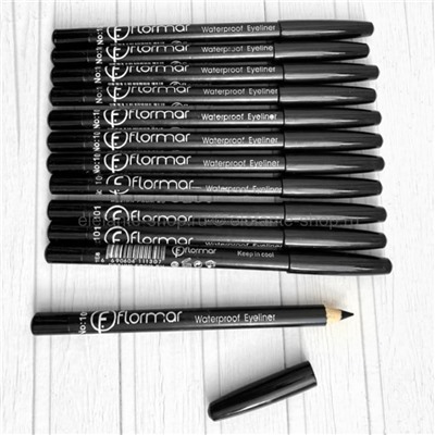 Набор карандашей для глаз Flormar Waterproof Eyeliner, 12 штук