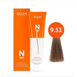 OLLIN "N-JOY" 9/53 – блондин махагоново-золотистый, перманентная крем-краска для волос 100мл