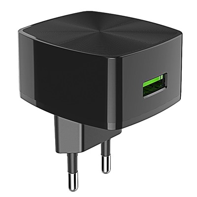 Адаптер Сетевой Hoco C70A QC3.0 (повр. уп.) USB 3A/18W (black)