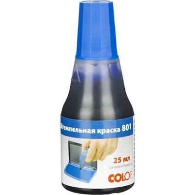 Краска штемпельная 25мл синяя 801/c Colop