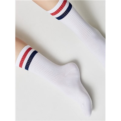 Носки женские CONTE Хлопковые носки с яркими полосками из люрекса
