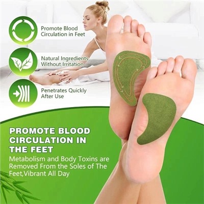 Детокс - наклейка для ног бамбуковые накладки (6шт) Foot pads