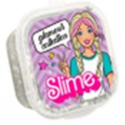 Детская игрушка Лизун "Slime" Glamour collection, серебряный с блестками 60г. SLM181 Фабрика игрушек