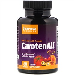 Jarrow Formulas, CarotenALL, комплекс из смеси каротиноидов, 60 капсул