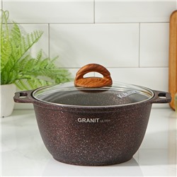 Кастрюля Granit ultra, 3 л, антипригарное покрытие, ручка МИКС