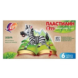 Пластилин   6цв 90 гр. "ZOO" 30С1810-08 Луч