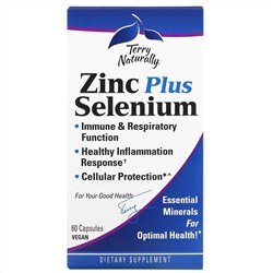 Terry Naturally, Zinc Plus Selenium, 60 Vegan Capsules