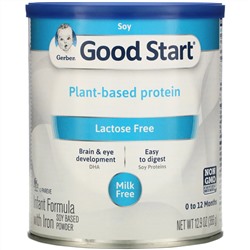 Gerber, Good Start, порошок для детской смеси на основе сои с железом, без лактозы, от 0 до 12 месяцев, 366 г (12,9 унций)