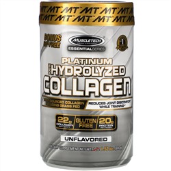Muscletech, 100% гидролизованный коллаген Platinum, без вкусовых добавок, 1,52 фунта (692 г)